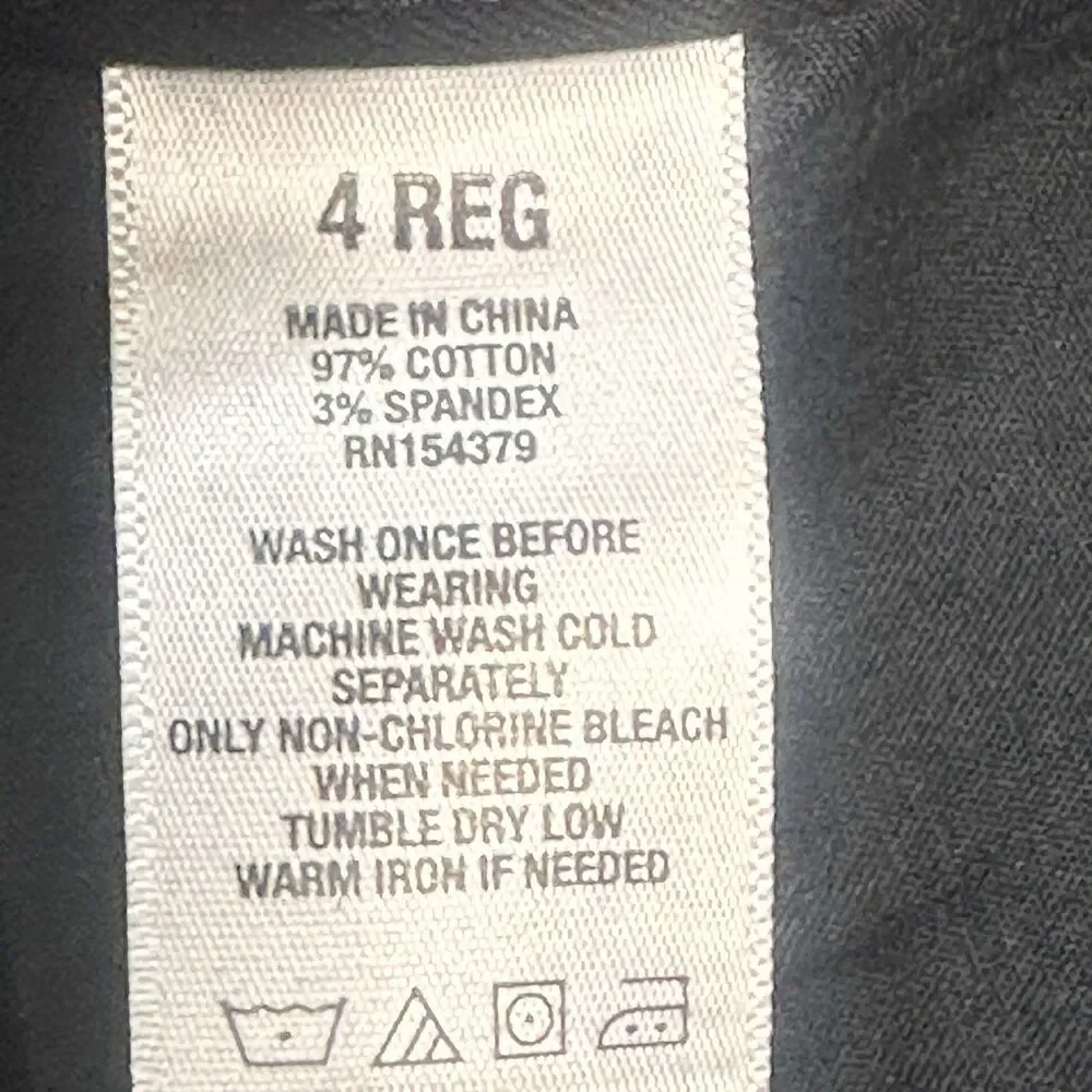 Aeropostale Womens Size 4 Regular Black Stretch Twill Classic Low Rise Pants NWT